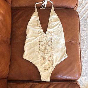 Billabong high cut, low V sexy one-piece swimsuit.